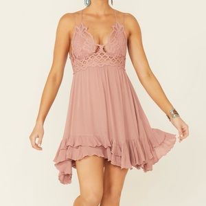 Free People Adella Slip Dress Rose Size S